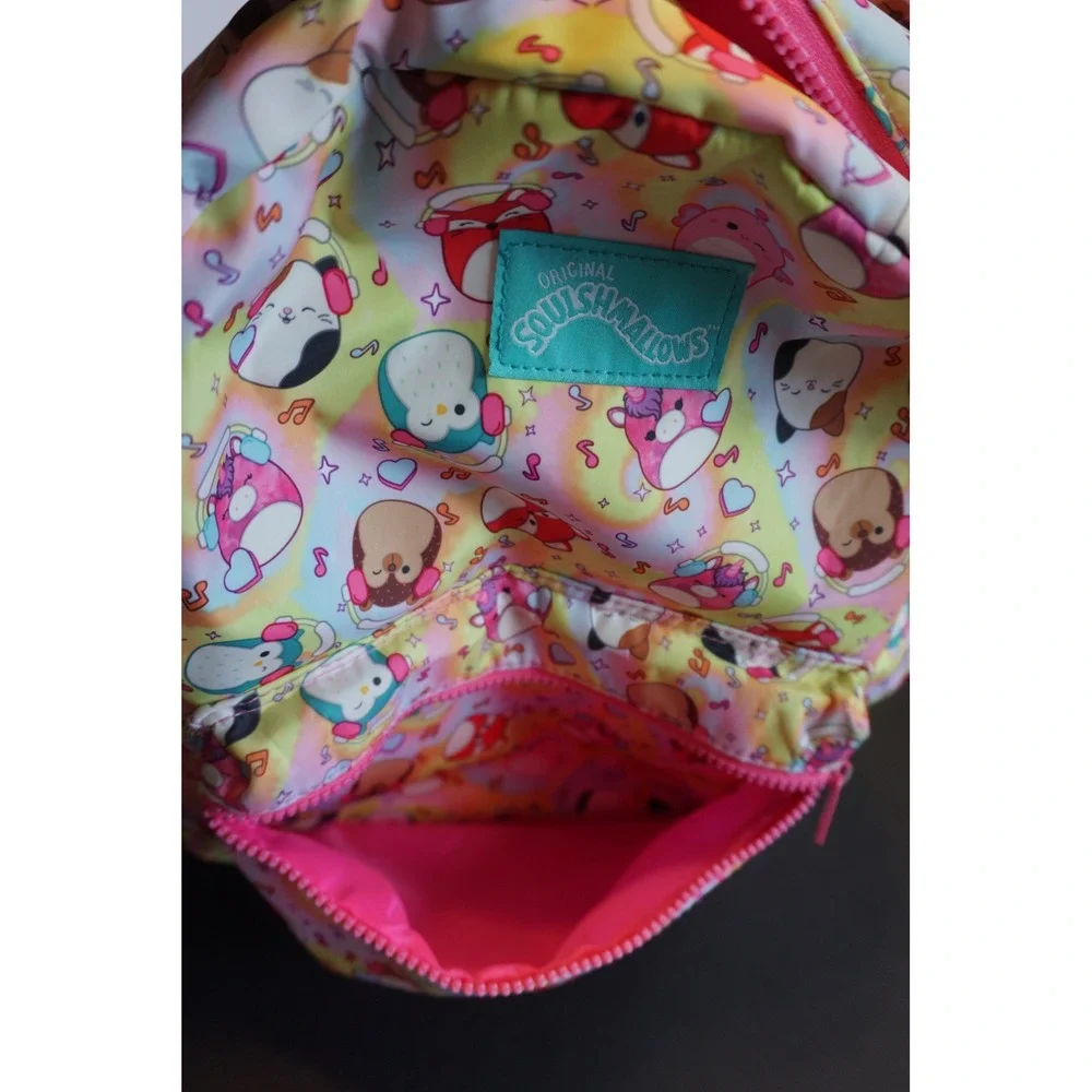 Squishmallows Kids Backpack Rainbow Character Print Pink School Bag KC.1028